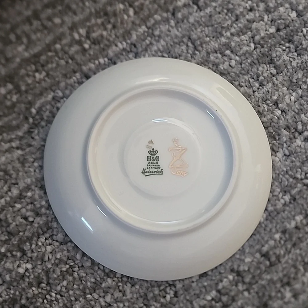 H&C Co. Selb Bavaria Germany Heinrich Teacup And Saucer,  Cream Color